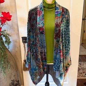 Johnny Was Multicolor Patterned Cardigan